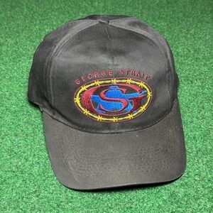 Vintage 90s George Strait SnapBack Hat, Baseball Cap Country Music Legend Tour